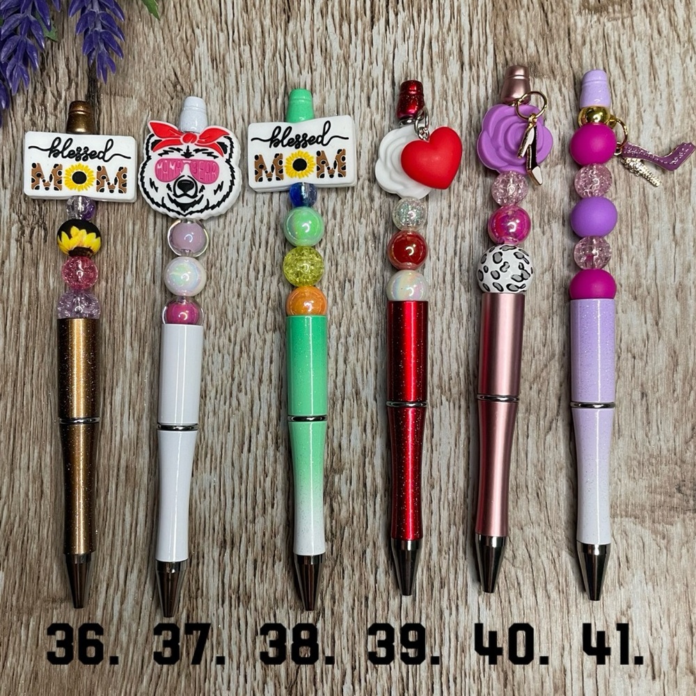 Handcrafted Mom Heels Pens Beaded Unique Artisan Gifts Office Accessories